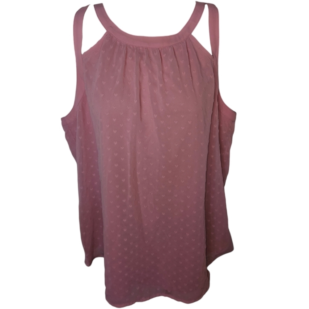 NWT Candies Juniors Double Lined Textured Heart Sleeveless Top